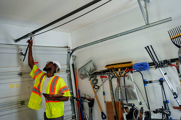 Professional Garage Door Panel Replacement technician working in College Place, WA
